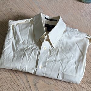 Harold Powell Light Yellow Checkered Dress Shirt